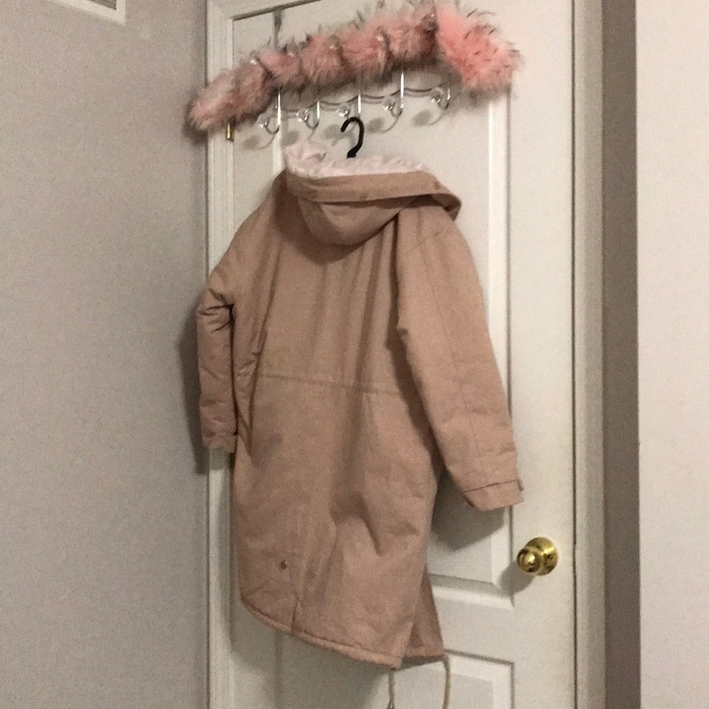 Oversized Pink Winter Coat W/ Reattaching Fur - Picture 2 of 5